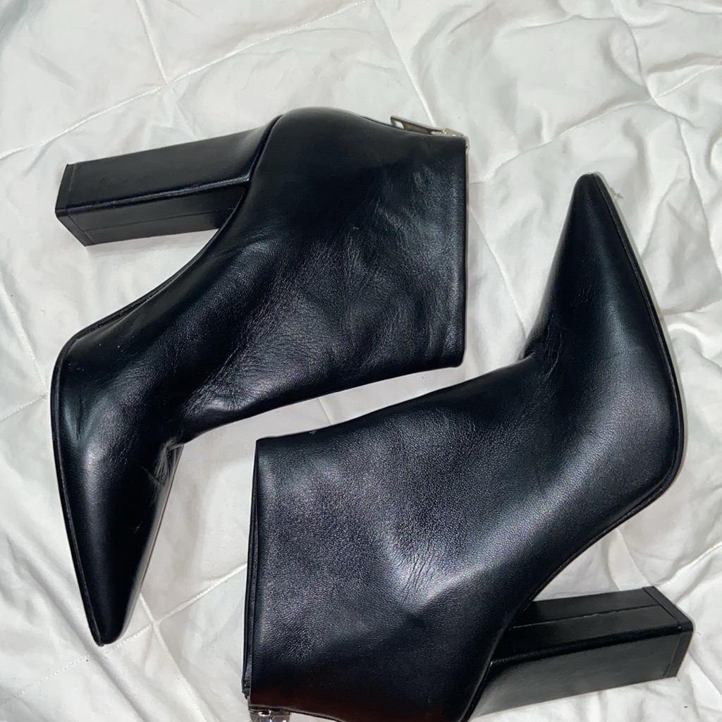 Like New Tamara Mellon “Moto” Black Ankle Bootie — image 8 of 8